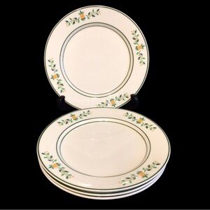 Inter-National Plantation Garden Semi-Porcelain
Set of 4 Salad Plates 7-1/2”